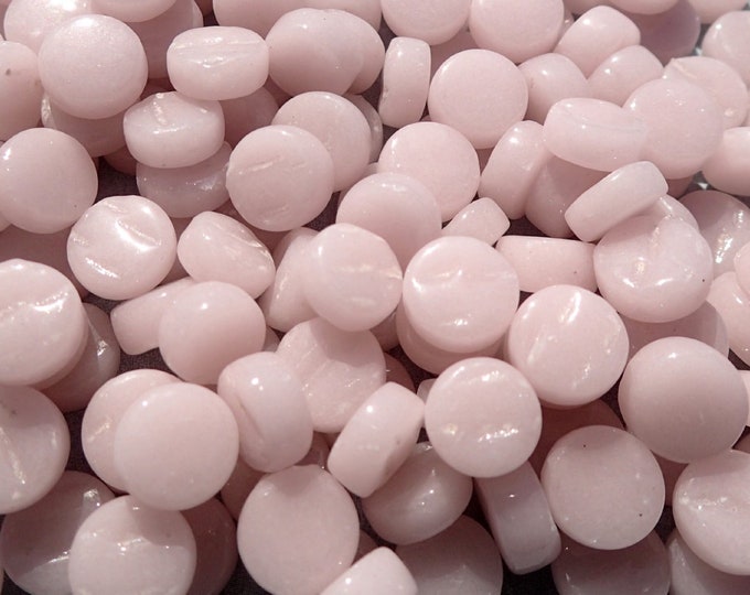 Pale Pink MINI Glass Drops Mosaic Tiles - 50 grams - Over 100 Tiles