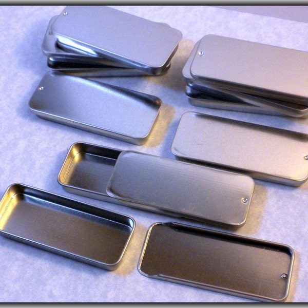 10 Slider Tins - Larger size - Use for your Pendants Magnets and other Gifts and Goodies