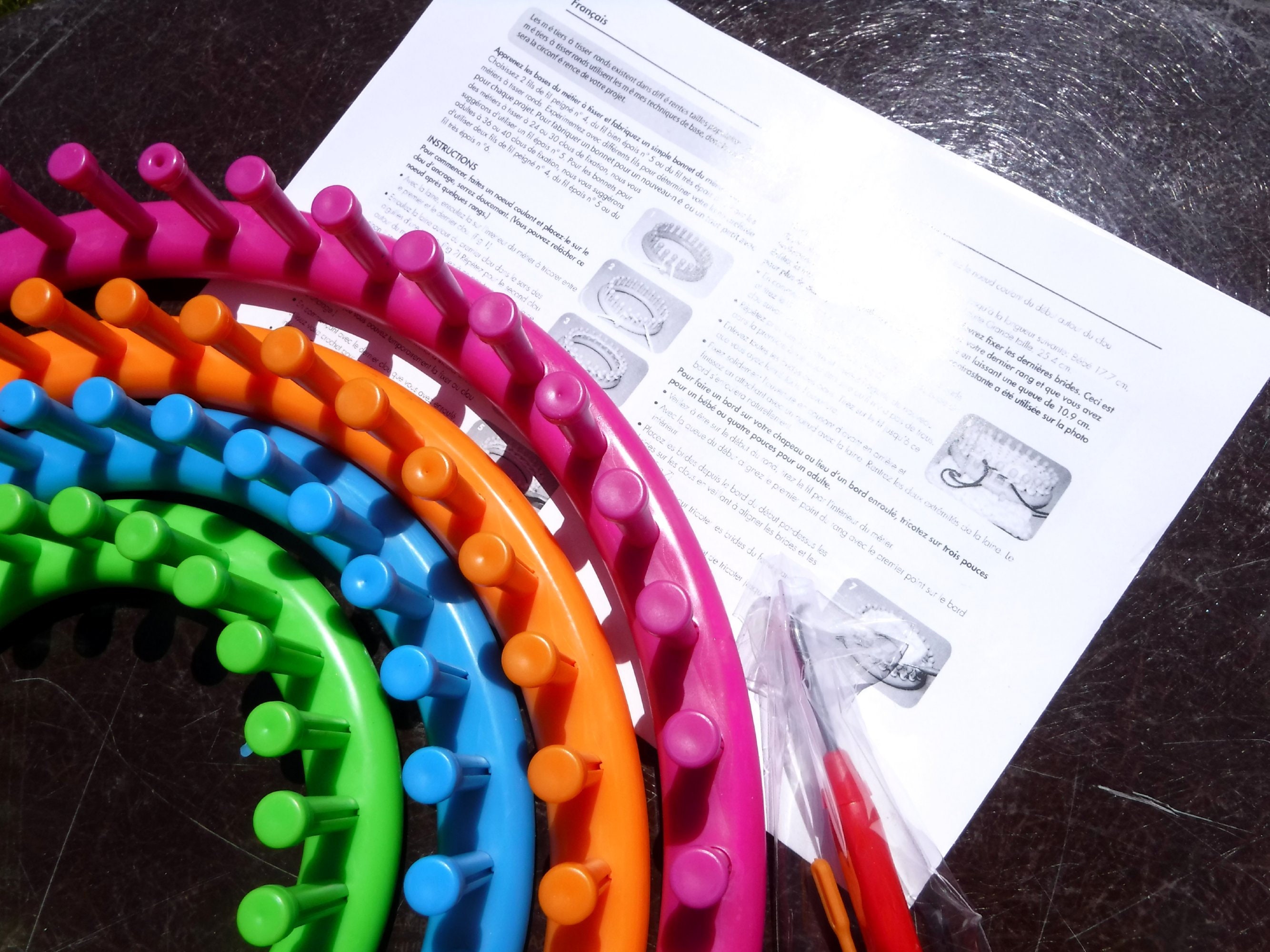 Round Knitting Loom Set Instructions and Tools Included