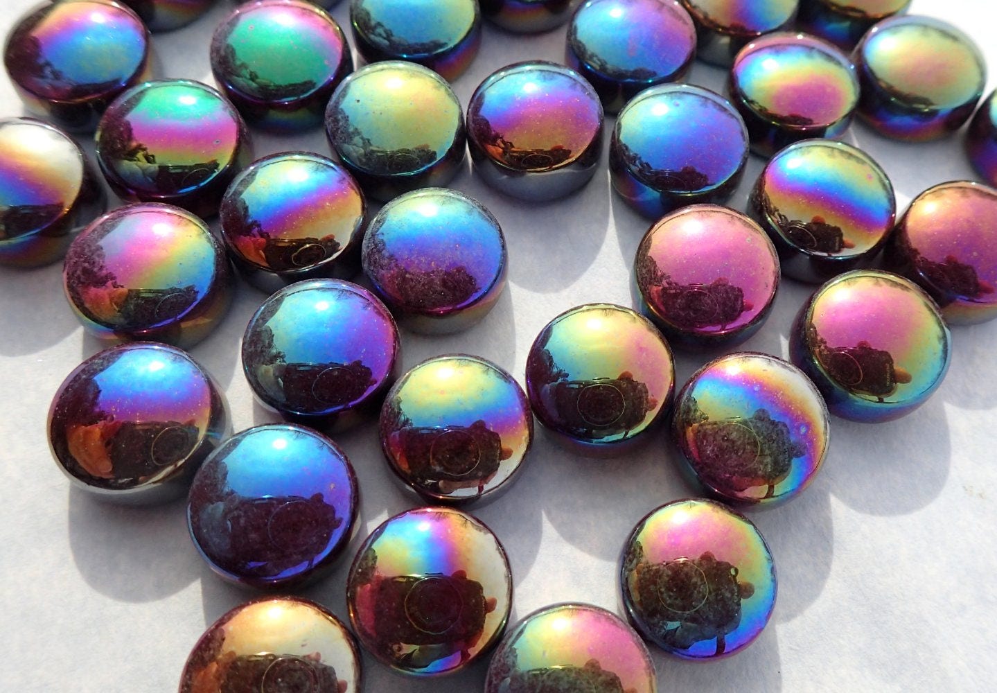 Dark Brown Iridescent Glass Drops 100 Grams