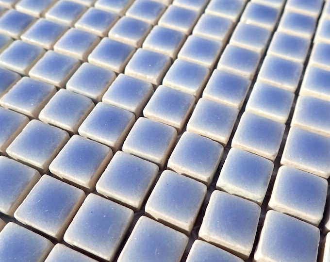 Cornflower Blue Square Ceramic Tiles - 1 cm - Half Pound