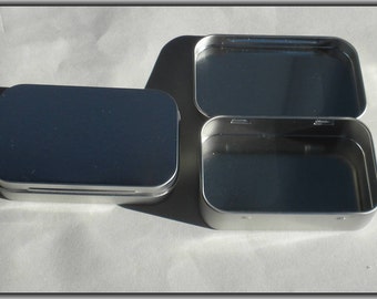 Metal Tins - Large Hinged - Use for your Pendants Magnets and other Gifts Favors and Goodies - Set of 9