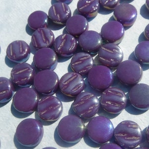Purple Grape MINI Iridescent Glass Drops Mosaic Tiles - 50 grams - Over 100 Tiles