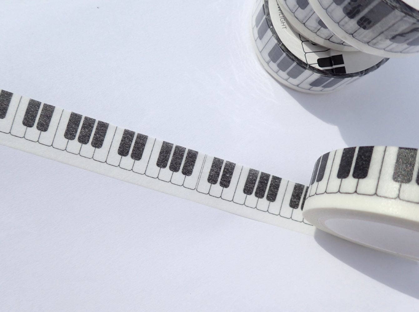 Piano Keys Washi Tape (Black and White) – Music Escapades Shoppe