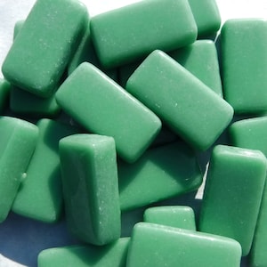 Mint Green Rectangle Mosaic Tiles - 20mm - 100g - Approx 35 Bars