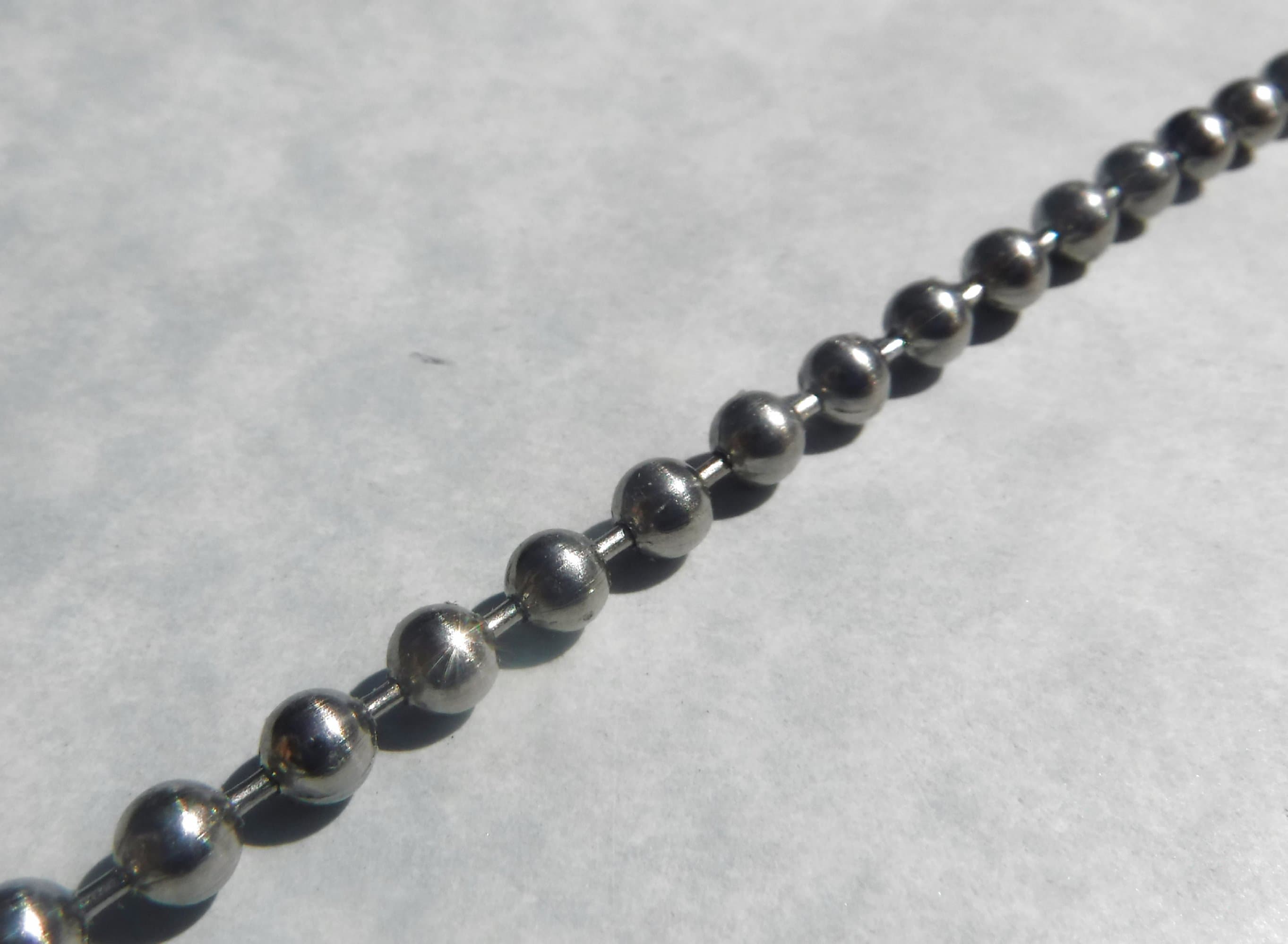Black stainless steel ball chain deals