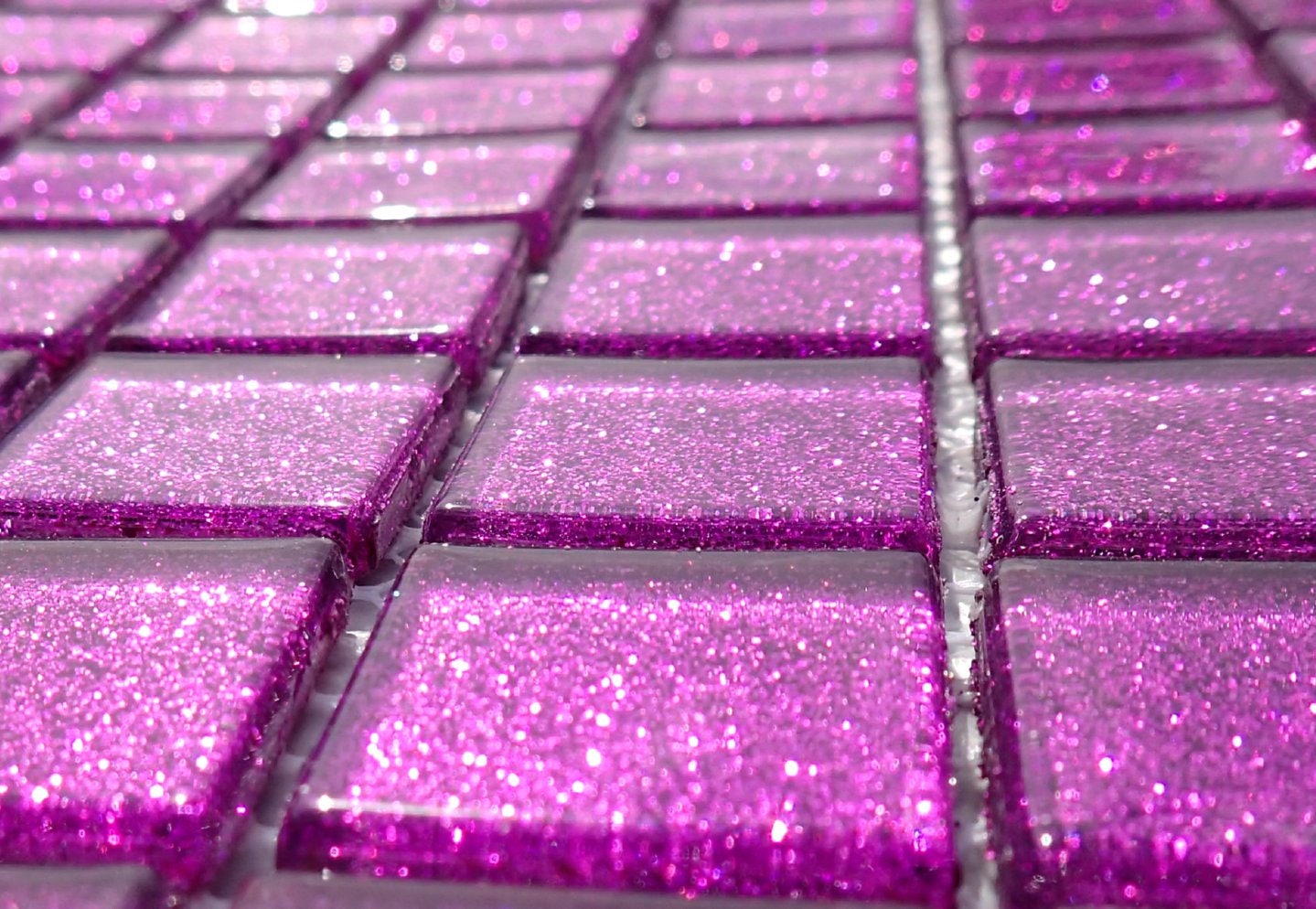 Purple Glitter Tiles 1 inch Mosaic Tiles 25 Metallic Glass Etsy