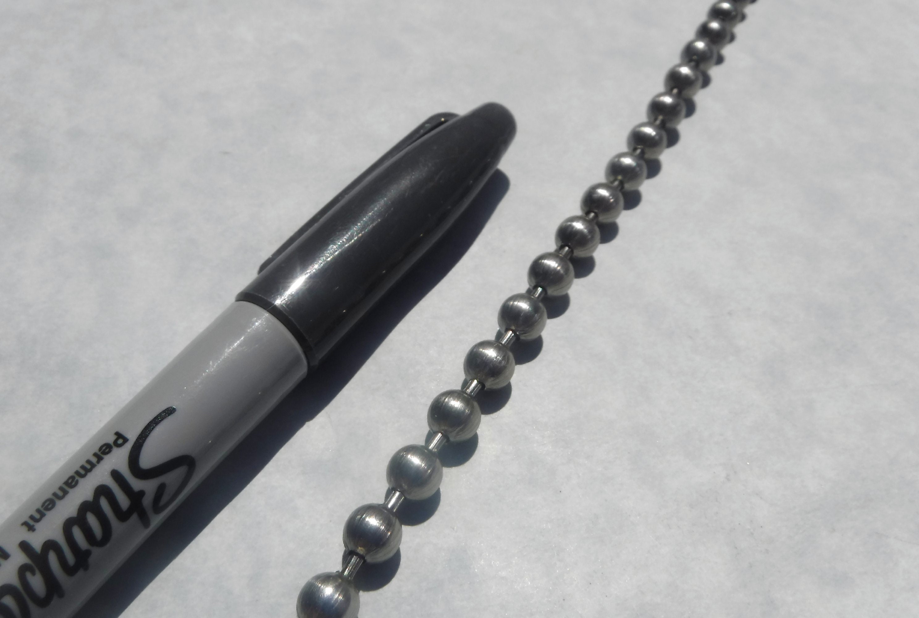 Stainless Steel Ball Chain 6.3mm 13 By the Foot Outdoor Mosaics