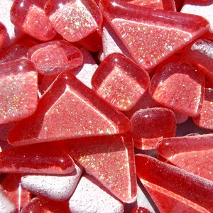 Bubblegum Pink Glitter Puzzle Tiles - 100 grams