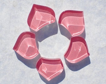 Pink Fishscale Glass Tiles - 50g - Approximately 30 Crystal Mandala Mosaic Tiles in Summer Rose