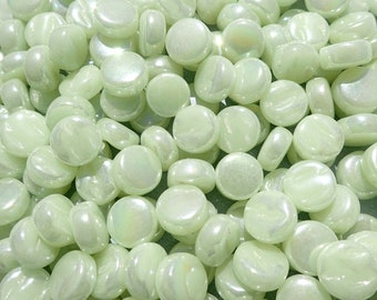 Soft Green Iridescent MINI Glass Drops - 50 grams