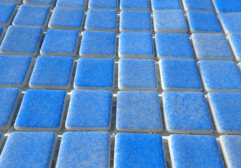 Blaue Splatter Glas Mosaik Fliesen Quadrate 1 Zoll 25 | Etsy