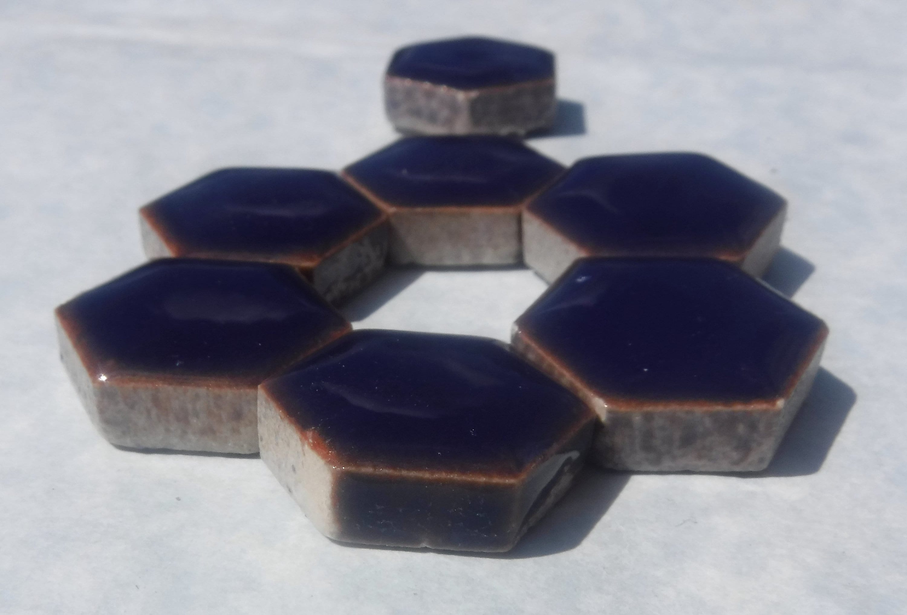 Dark Blue Hexagons 25 Large Ceramic 3 4 Inch Honeycomb Tiles dark-blue-hexagons-25-large-ceramic-3-4-inch-honeycomb-tiles