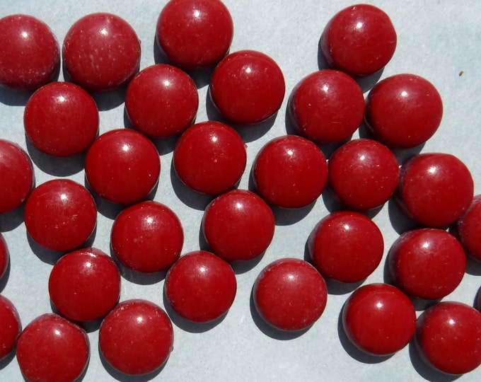 Red Earth 12mm Glass Gems - 100 grams