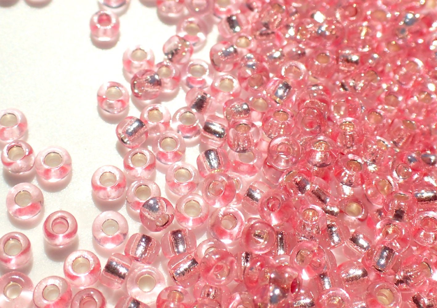 Fuchsia Silver Lined Glass Seed Beads - 2mm - 20g Spacer Beads in Dark Pink  - 1500 beads