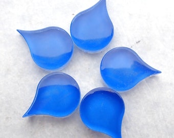 Cobalt Blue Raindrop Glass Tiles - 50g - Over 30 Crystal Mosaic Mandala Tiles