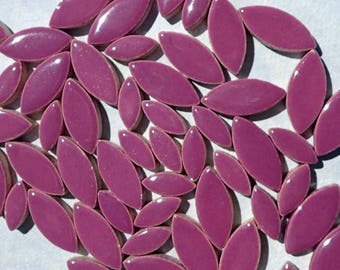 Purple Petals Ceramic Tiles - 50g Leaves in Mix of 2 Sizes 1/2" and 3/4"