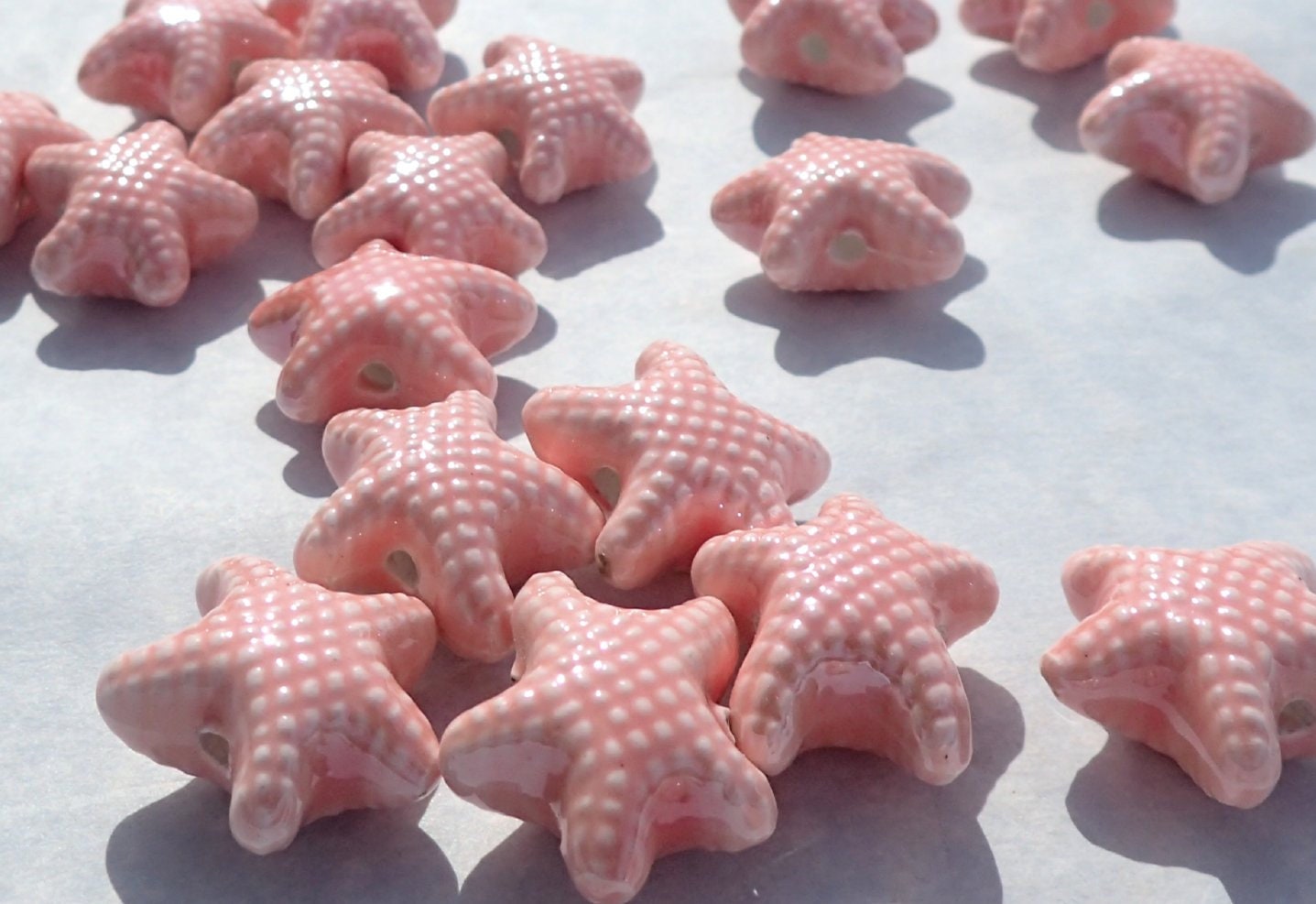 Peach Starfish Beads Ceramic Mosaic Tiles 10 Puffy Sea Stars Beads peach-starfish-beads-ceramic-mosaic-tiles-10-puffy-sea-stars-beads