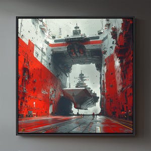 Dipinto Sci-Fi scenario futuristico