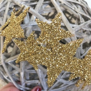 Gold glass glitter sparkle star headband