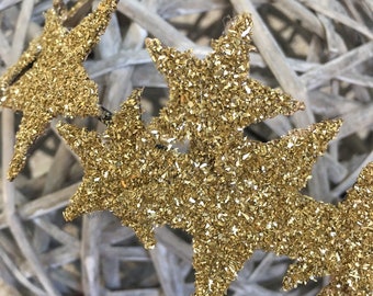 Gold glass glitter sparkle star headband