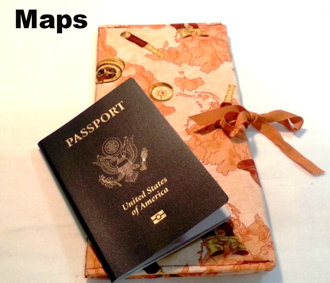 Fabric Family Travel Document Passport Clutch Wallet Holder Etsy