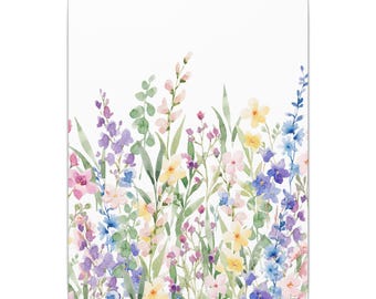 Floral Druck: Helles Aquarell Botanisches Wandbild