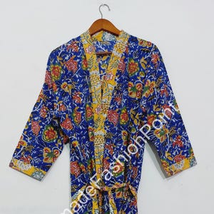 Kimono - 100% Cotton kimono Robes Beautiful Cotton Kimono Dress Dressing Gown Cotton Kimono Bridesmaid Gift Christmas Gift