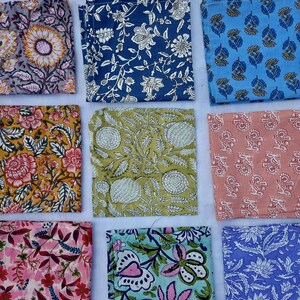 Cotton Cloth Napkins Set 20 Pcs | Block Print Table Linen | Handmade Sustainable Dining Napkin image 2