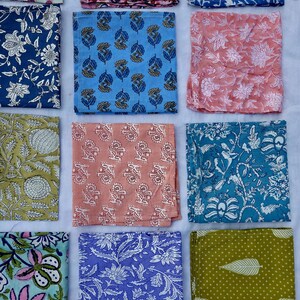 Cotton Cloth Napkins Set 20 Pcs | Block Print Table Linen | Handmade Sustainable Dining Napkin image 15