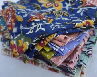 Handblock Cotton Napkins Set of 20 | Indian Block Print Table Napkin | Boho Eco Friendly Kitchen Dining Decor