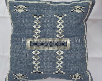Cushion - Hand-woven Sabra kilim Gray Pillow Cover,Decorative Cushion Cover,Pillow Cover,Pillow Cases,Handmade Cushion Cover 45 x 45 cm