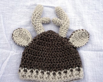 Newborn Deer Hat & Diaper Cover Set