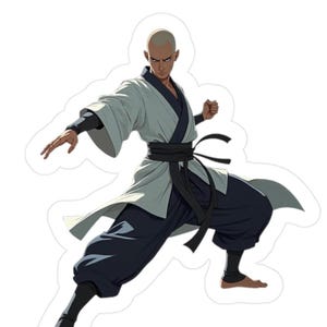 Dynamic Martial Arts Kiss-Cut vinylstickers | Stickers Ninja Warrior, anime-decor, laptopstickers, autostickers, cadeau-ideeën
