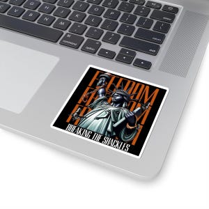 Adesivi Liberty Freedom Kiss-Cut, adesivi politici, adesivi d'arte retrò, decorazioni per laptop, regali per attivisti, decorazioni per l'emancipazione