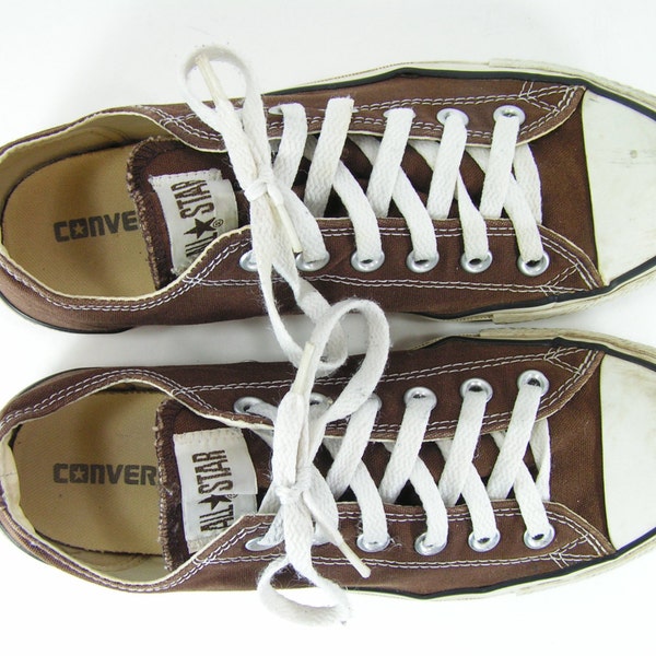 converse all star shoes womens 10 m brown chuck taylor sneakers canvas