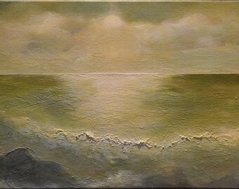 Here in Malibu Seascapes Ocean paintings Land sea and sky Sunsets Coastal paintings Wave paintings Beach paintings 24x12in