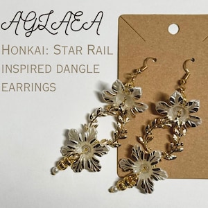 Aglaea Honkai: Star Rail Inspired Elegant Dangle Earrings / Game Fandom Merch Jewelry