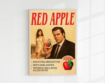 Retro filmposter "Red Apple" - Tarantino