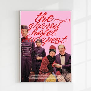 The Grand Budapest Hotel Poster - Vintage Movie art Print - Wes Anderson Wall Decor