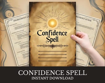 Confidence Spell Printable | Beginner Witch Grimoire Page (Digital Download)