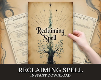 Witch Reclaiming Spell Printable | Energy Restoration Grimoire Page (Instant Download)