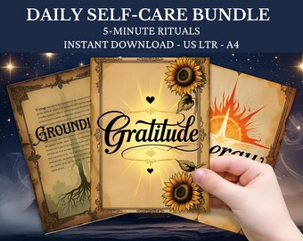 Wellness Self-Care Ritual Printable | Quick & Easy Daily Witch Rituals | 30-Day Challenge | 5-Minute Spells