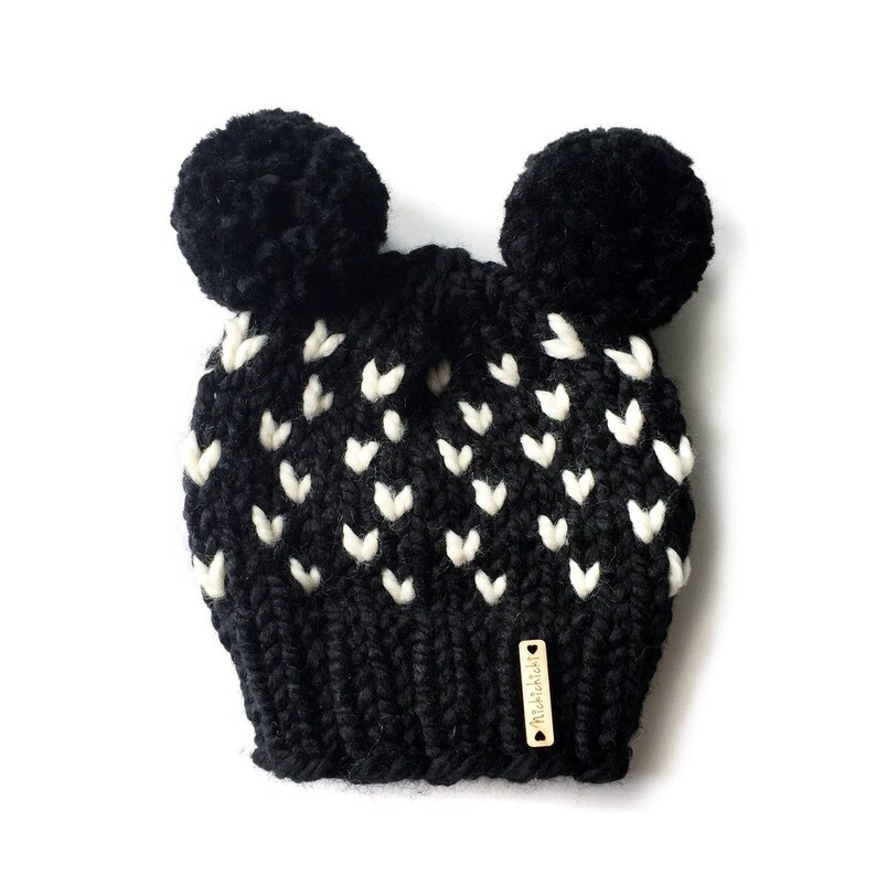 Mouse Ear Pom Hat Double Pom Pom Beanie Baby Toddler Kids Etsy Mouse Ear Pom Hat Double Pom Pom Beanie Baby Toddler Kids Etsy
