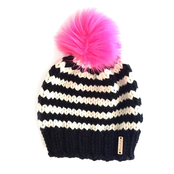 baby fur pom pom hat