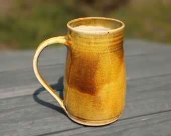 Huge Mug, 26 ounce, Wood Fired Stoneware,Handmade, Wheel Thrown Pottery,Light Weight,Microwave Friendly, Dishwasher Safe,Gift for Him or Her