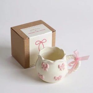 Ceramic mug, handmade ideal for a Mother’s Day gift or birthday gift, woman gift idea, ceramic mug, pink