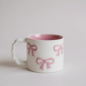Ceramic mug, handmade ideal for a Mother’s Day gift or birthday gift, woman gift idea, ceramic mug, pink