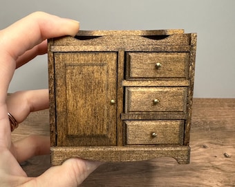 Miniature Dry Sink - Antique Dollhouse Furniture - 1:12 Scale