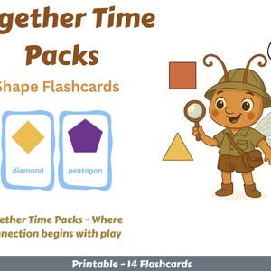 Schede didattiche sulle forme per bambini / Forme 2D stampabili per bambini dai 2 anni in su / Schede didattiche in formato A4 + suggerimenti per i genitori / Download digitale